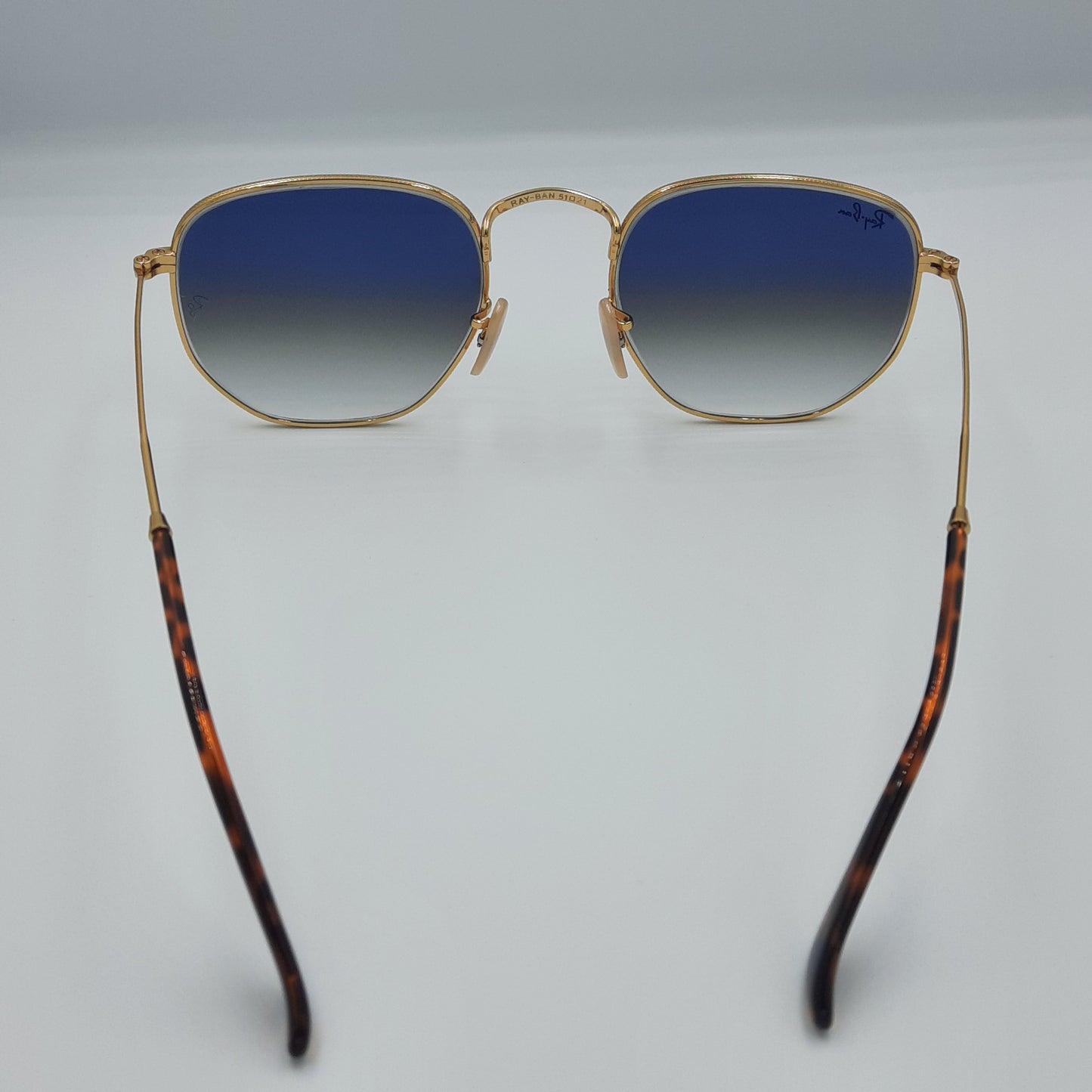 Solaires:  RAYBAN RB-3548 hexagonal Gold/BLEU Dégradé