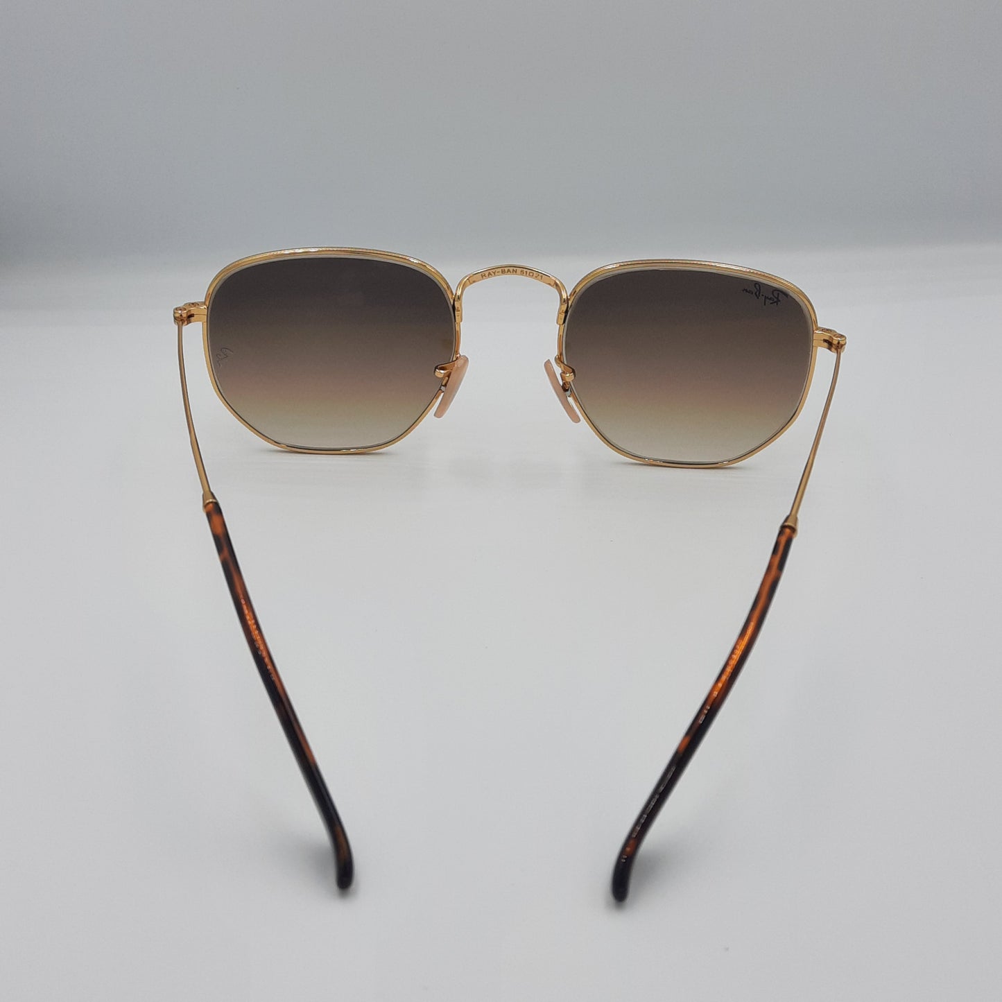 Solaires:  RAYBAN RB-3548 hexagonal Gold/Marron Dégradé