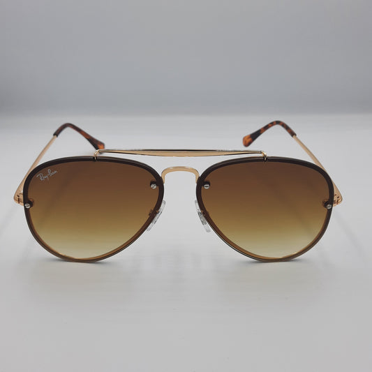 Solaires: RAYBAN BLAZE AVIATOR  RB3584  Doré/ marron dégradé