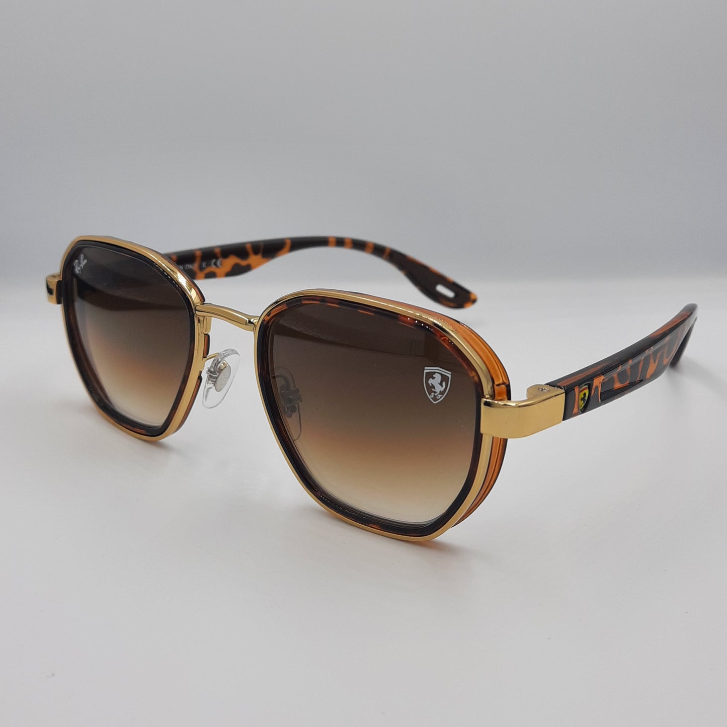 Solaires: RAYBAN FERRARI RB-3674 Doré/tigré/marron dégradé