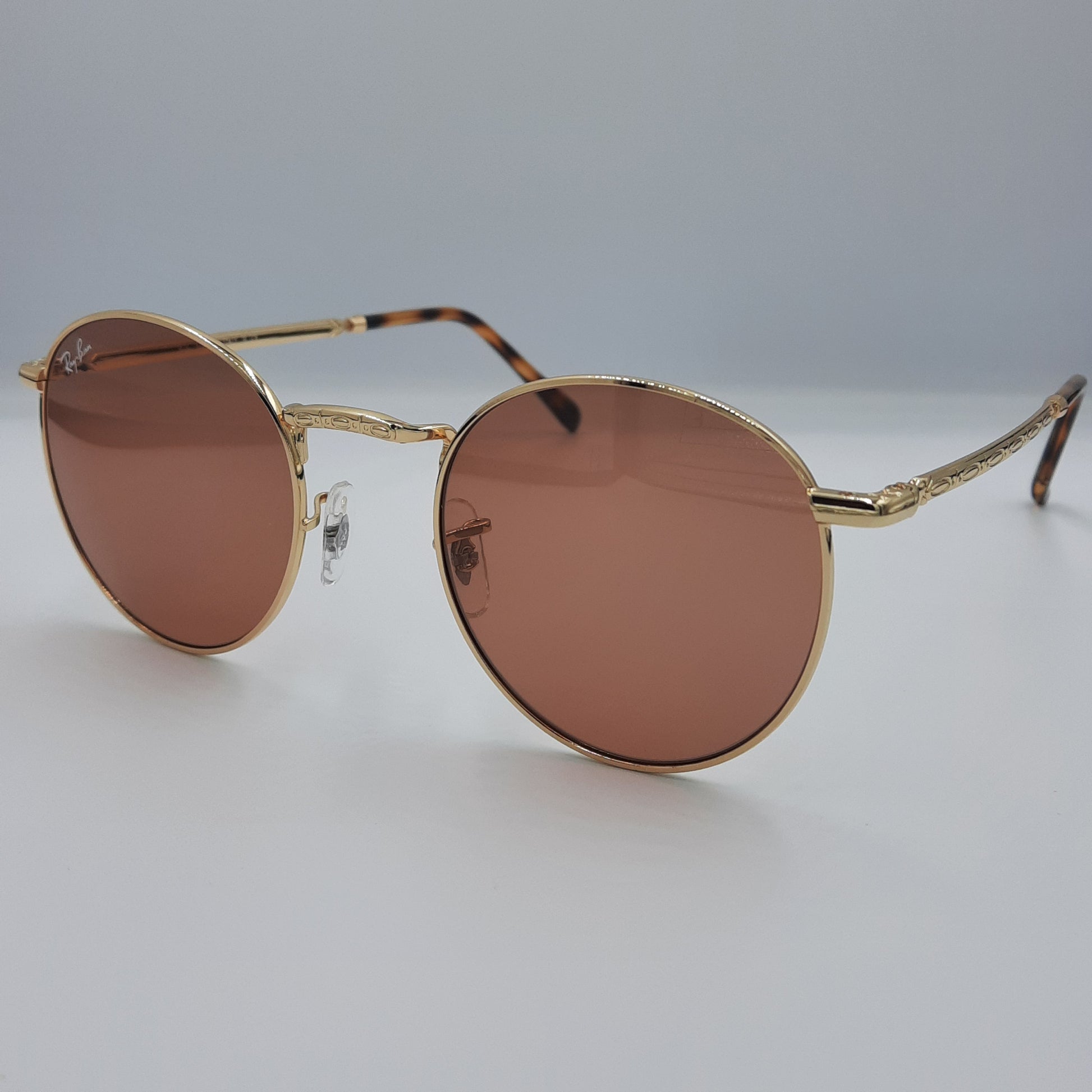 Solaires:  RAYBAN RB-3637 NEW ROUND gold/marron dégradé rond maroc