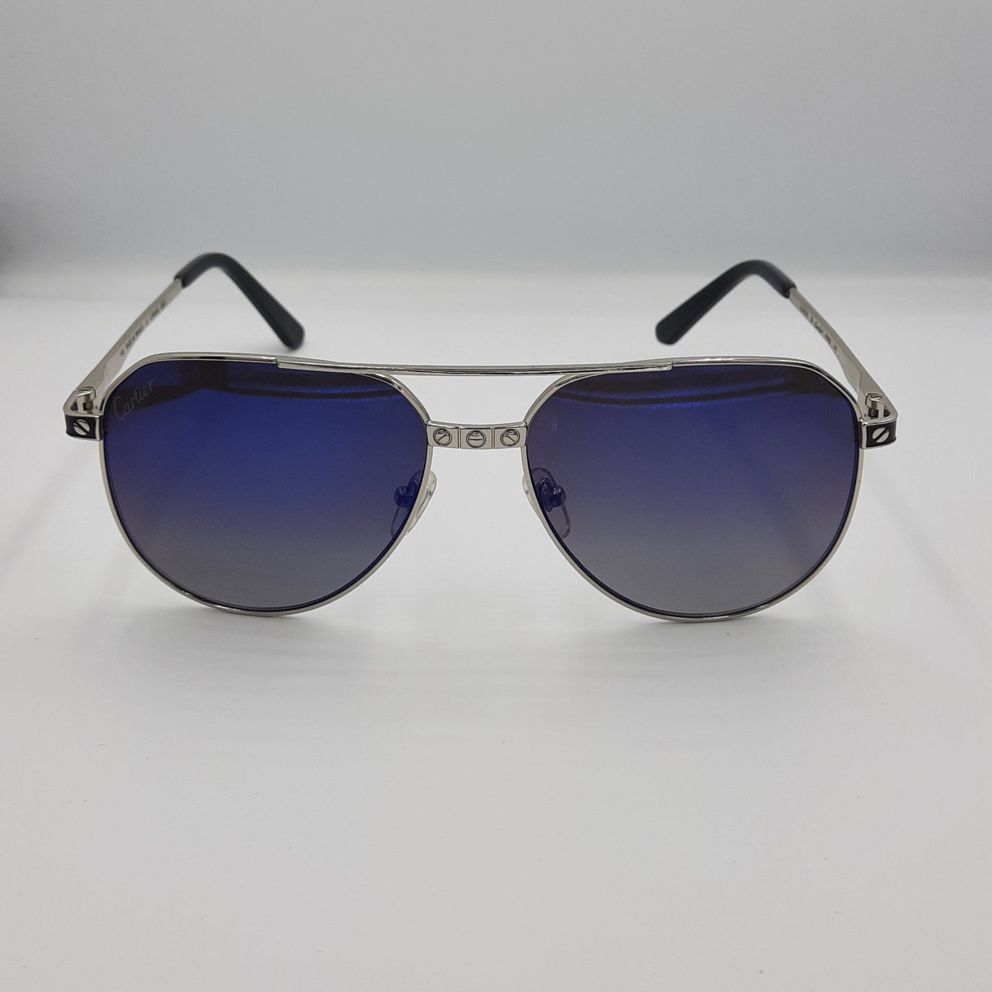 Solaires: CARTIER argent bleu