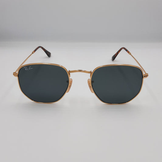 Solaires:  RAYBAN RB-3548 hexagonal Gold/NOIR MAROC