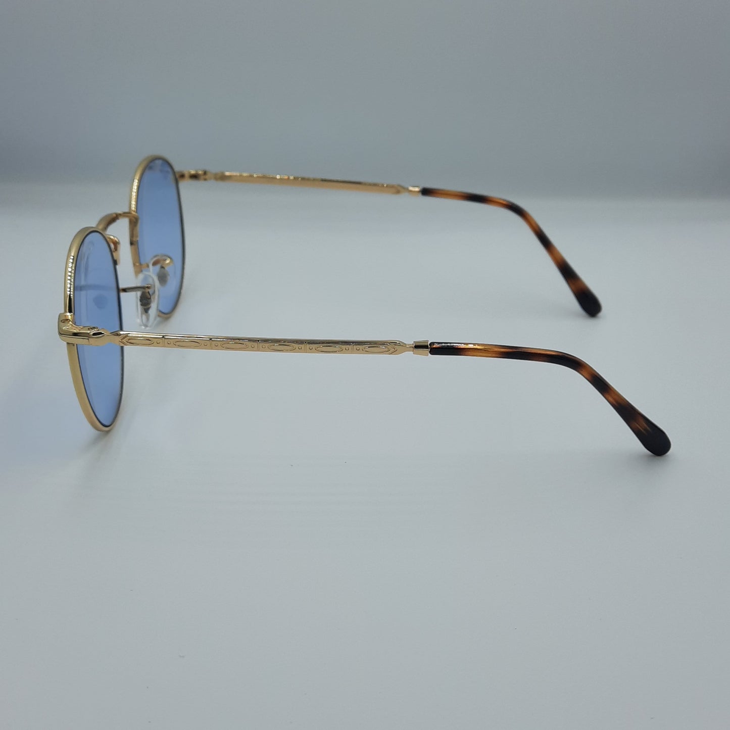 Solaires:  RAYBAN RB-3637 NEW ROUND gold/bleu jour/nuit