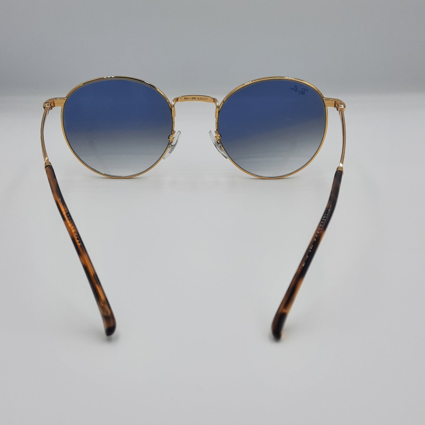 Solaires:  RAYBAN RB-3637 NEW ROUND gold/bleu dégradé rond