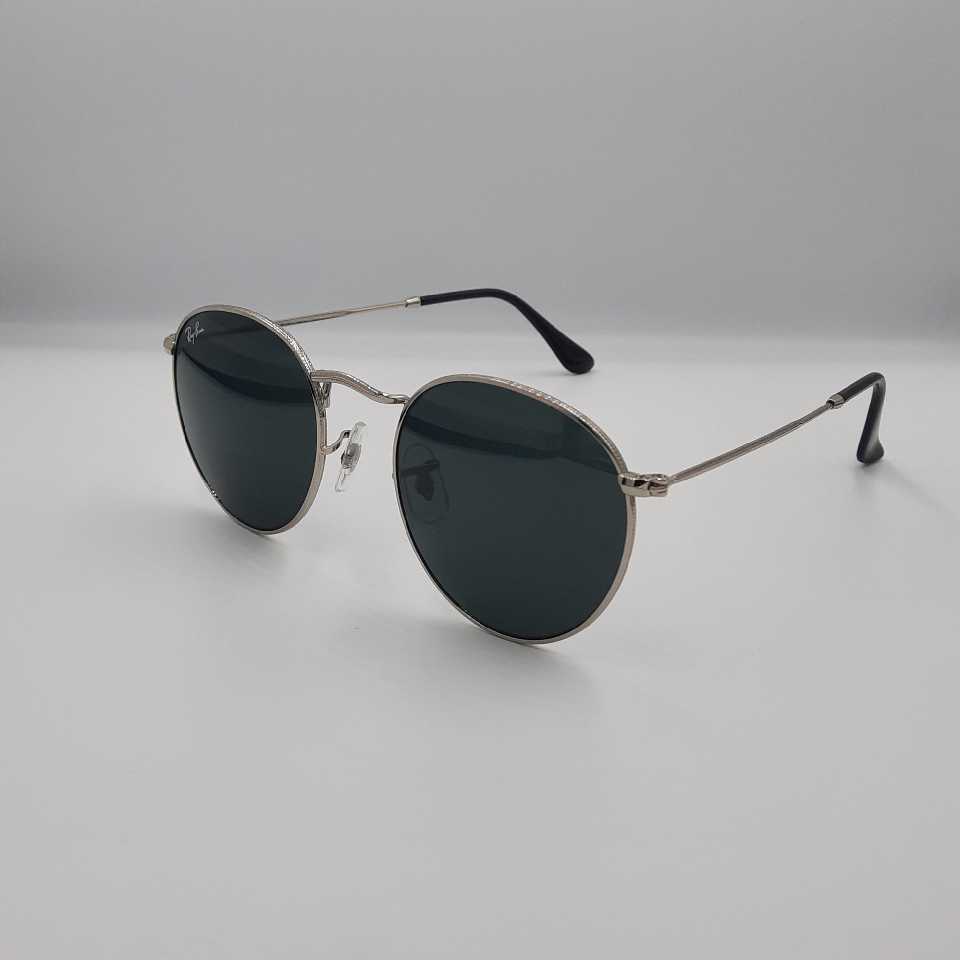 RAYBAN RB-3447 ROUND ARGENT/Noir rond maroc