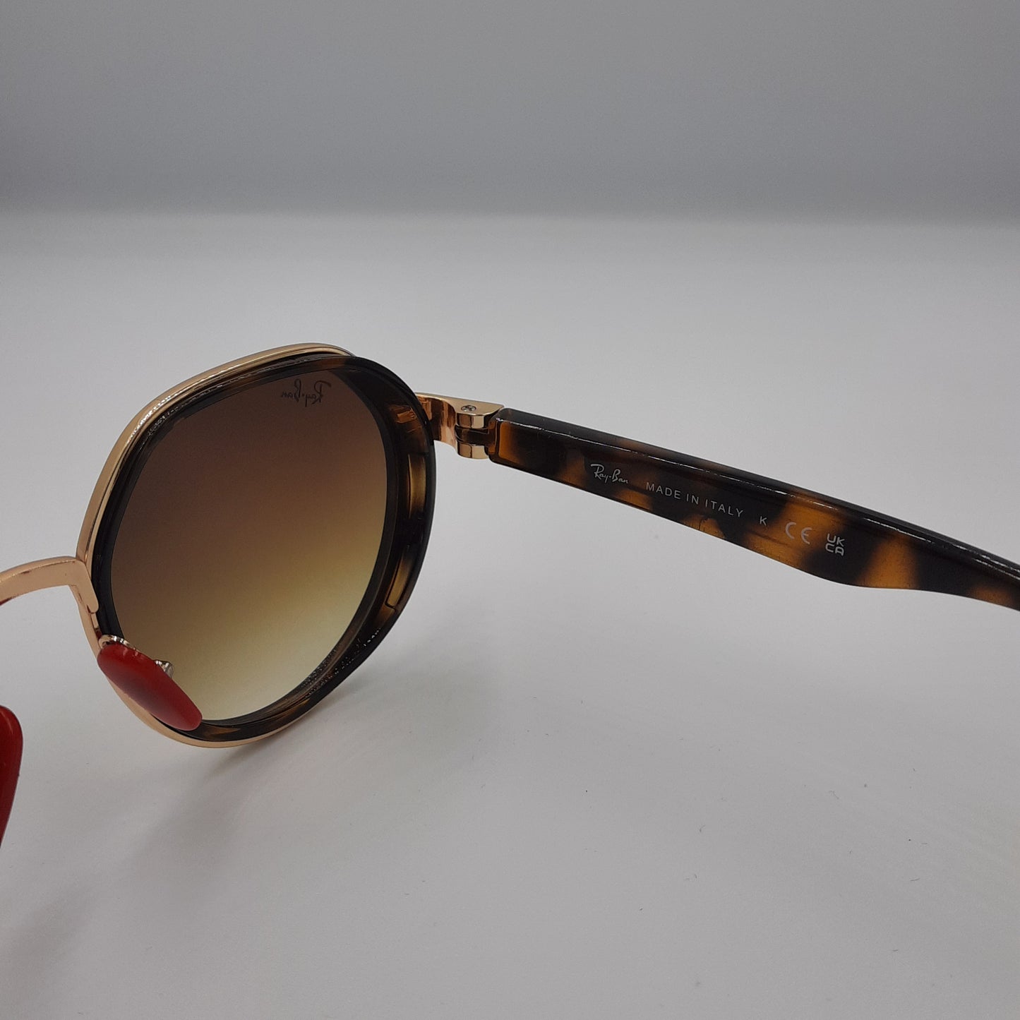 Solaires: RAYBAN FERRARI RB-3703 Doré/havane/marron dégradé rouge