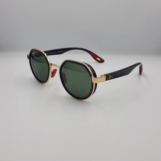 Solaires: RAYBAN FERRARI RB-3703 Noir/Doré/vert/rouge maroc