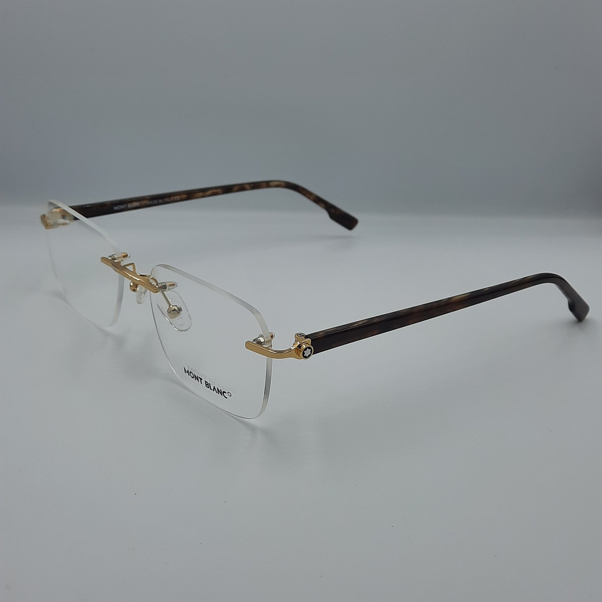 acheter lunette vue maroc homme femme Lunette optique percée Mont Blanc: Doré havane