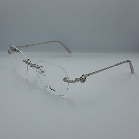 Lunette optique percée Chopard : argent rose