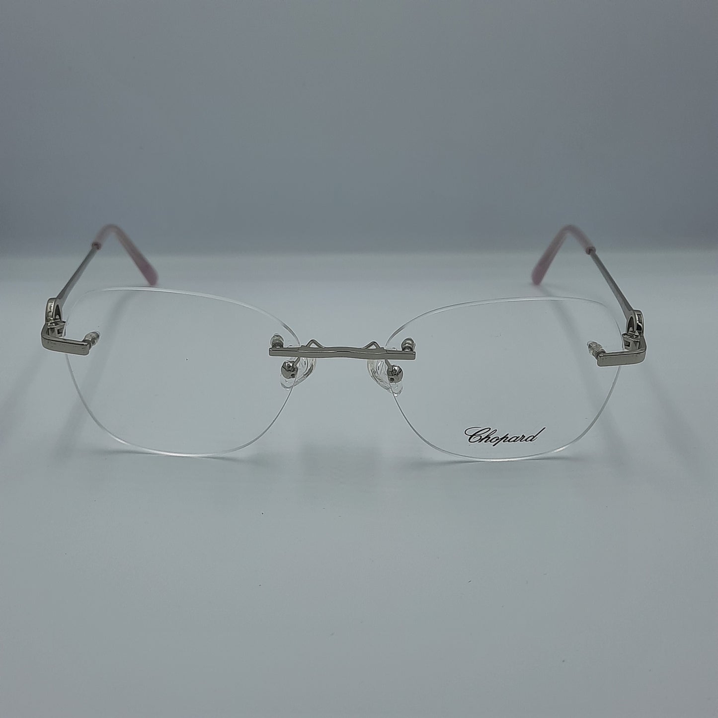 Lunette optique percée Chopard : argent rose