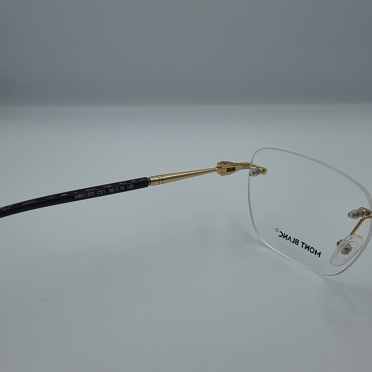 Lunette optique percée Mont Blanc: Doré noir