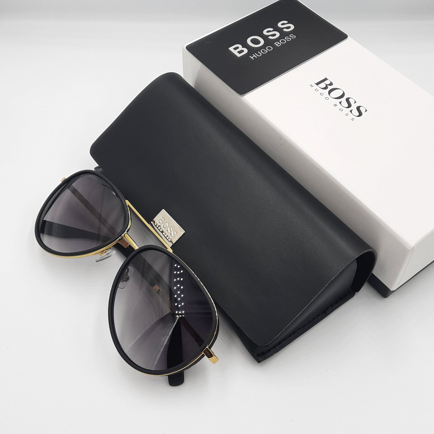 Solaires: HugoBoss-0510 doré/noir dégradé