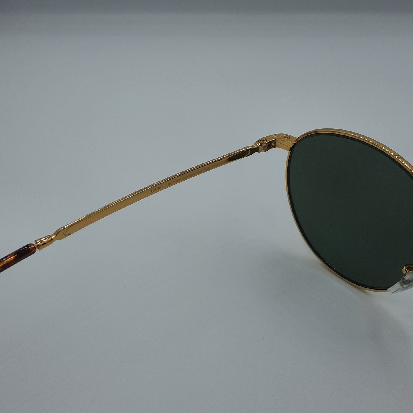 Solaires:  RAYBAN RB-3637 NEW ROUND doré vert rond