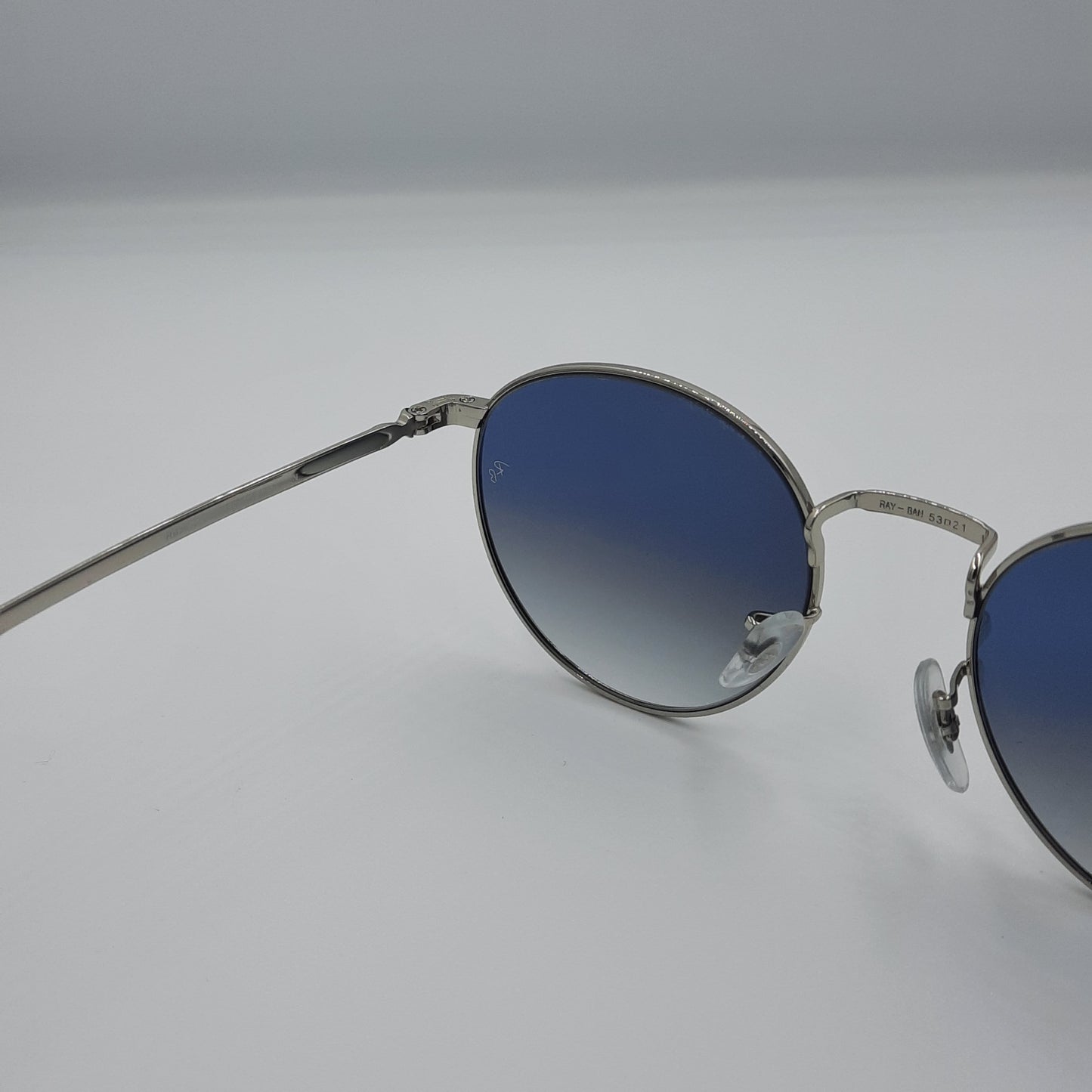 Solaires:  RAYBAN RB-3637 NEW ROUND ARGENT/bleu dégradé rond