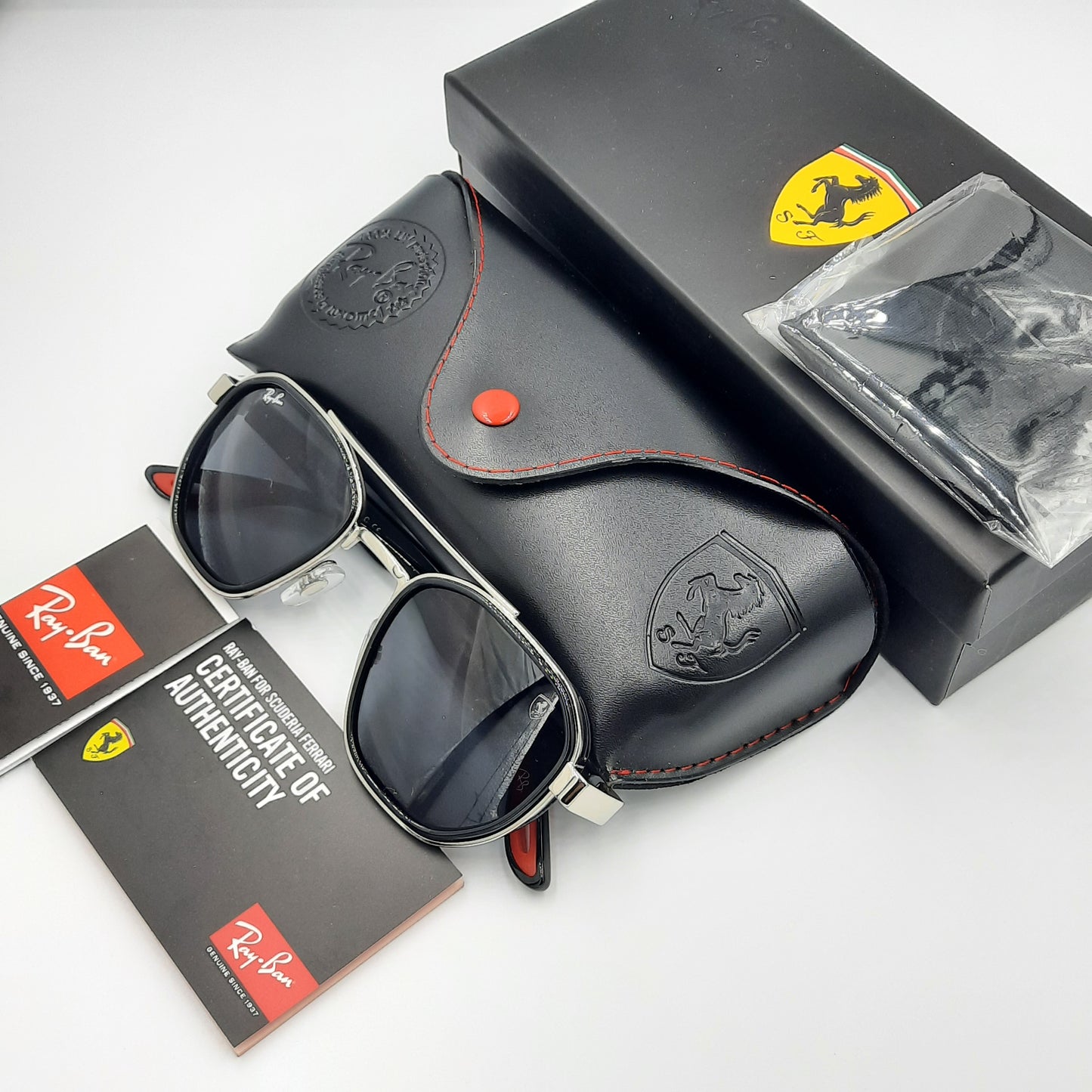 Ray ban maroc acheter pas cher original homme femme lunette de soleil marron noir argent ferrari