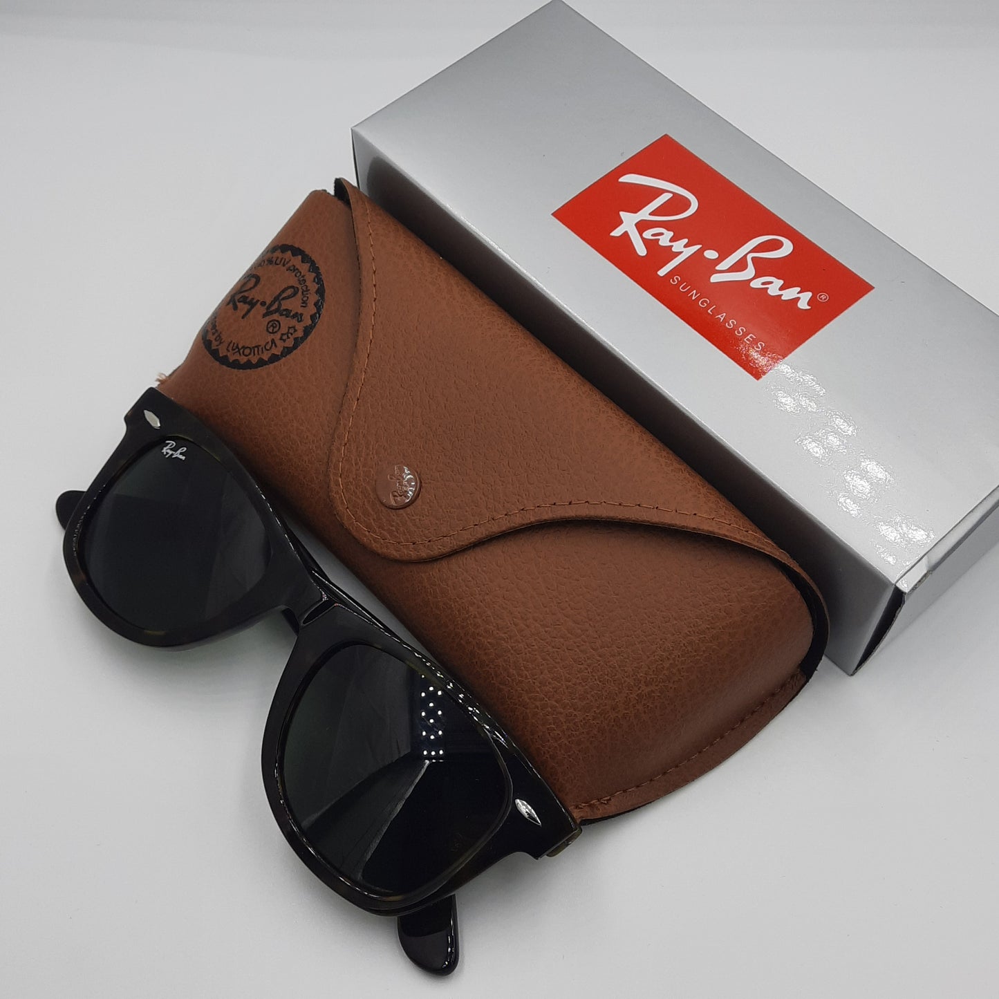 Solaires: RAYBAN Wayfarer Classic RB2140 VERT MARRON LEOPARD