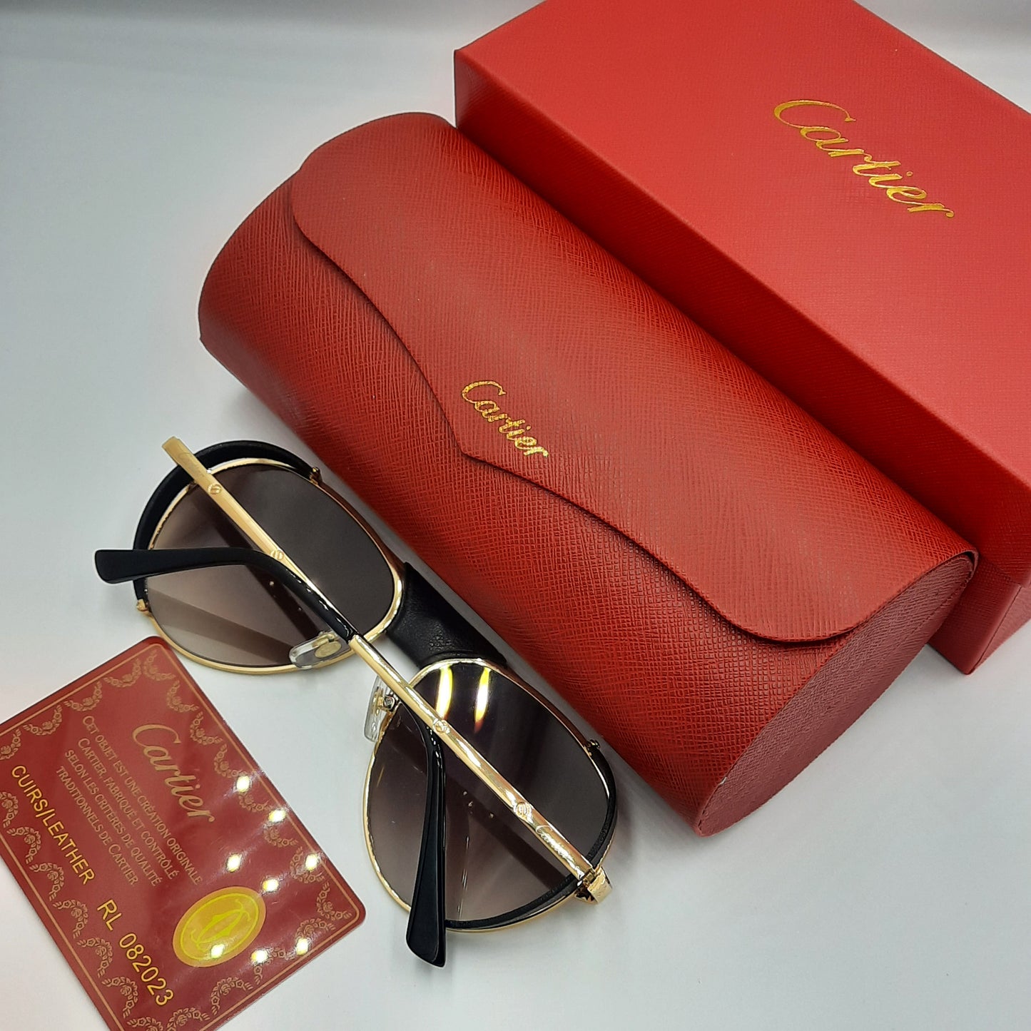 Solaires: CARTIER CT0296S doré marron noir