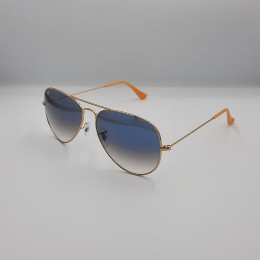 Solaires:  RAYBAN AVIATOR CLASSIC RB-3025 Gold/BLEU Dégradé saumon