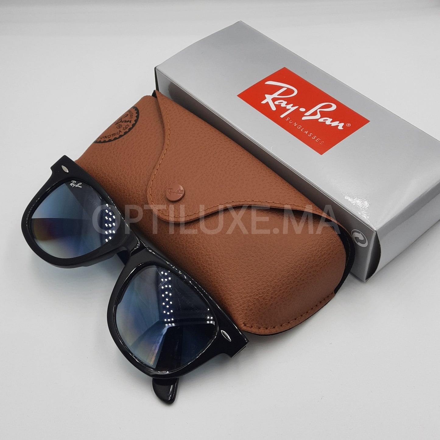 Solaires: RAYBAN Wayfarer Classic RB2140 NOIR BLEU DEG