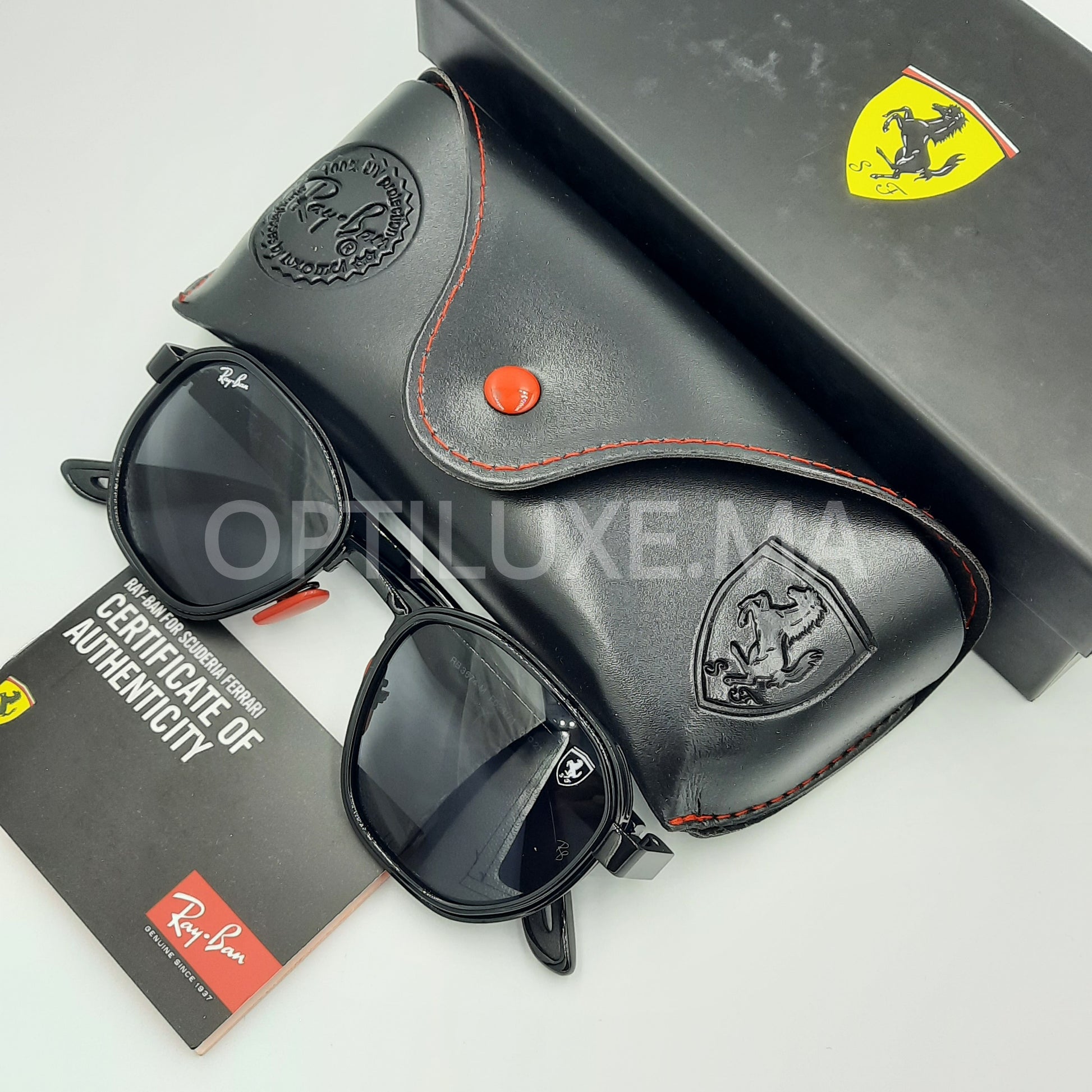 Acheter en ligne lunette ray ban ferrari prix pas cher maroc couleur noir