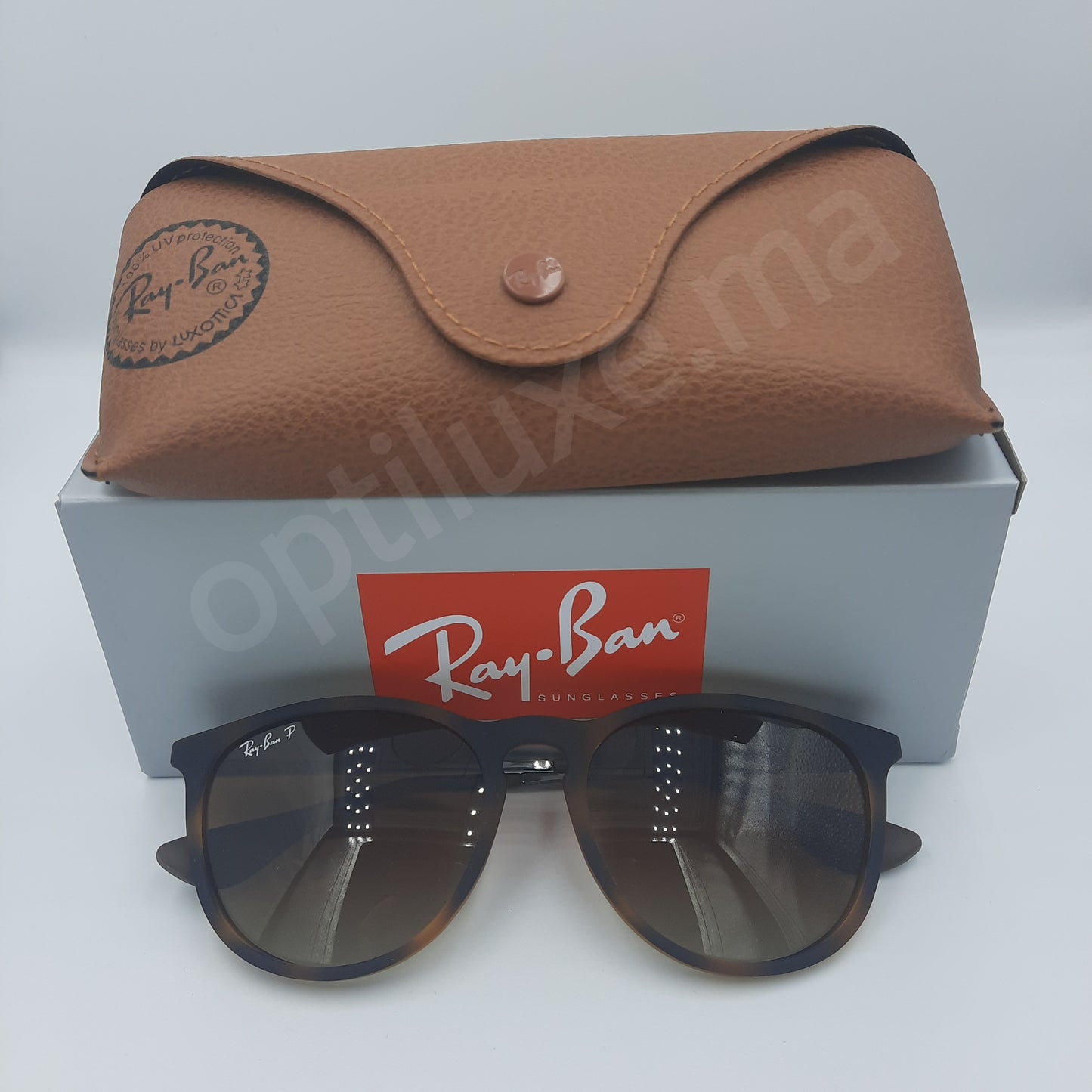 Solaires: RAYBAN-ERIKA RB-4171 Mat Havane/Mr/Gris POLARIZED