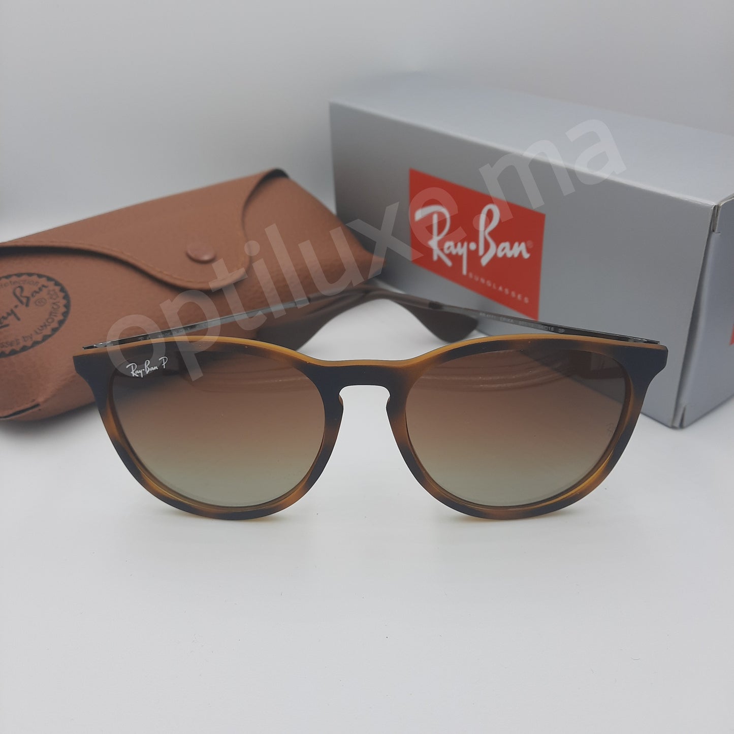 Solaires: RAYBAN-ERIKA RB-4171 Mat Havane/Mr/Gris POLARIZED