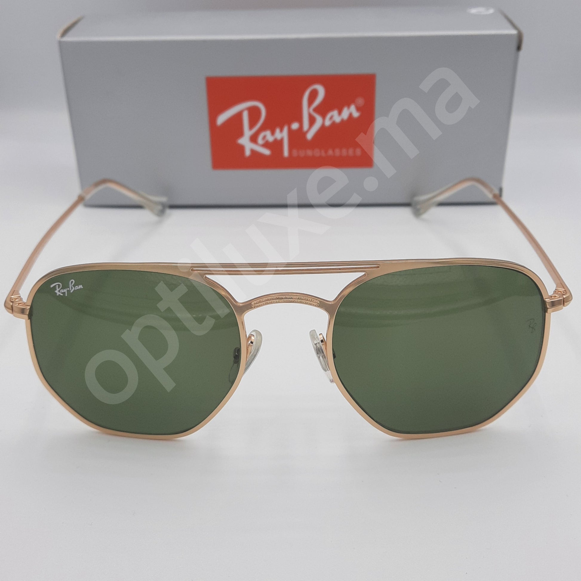 RAYBAN RB-3609 MAROC VUE DE FACE doré vert original