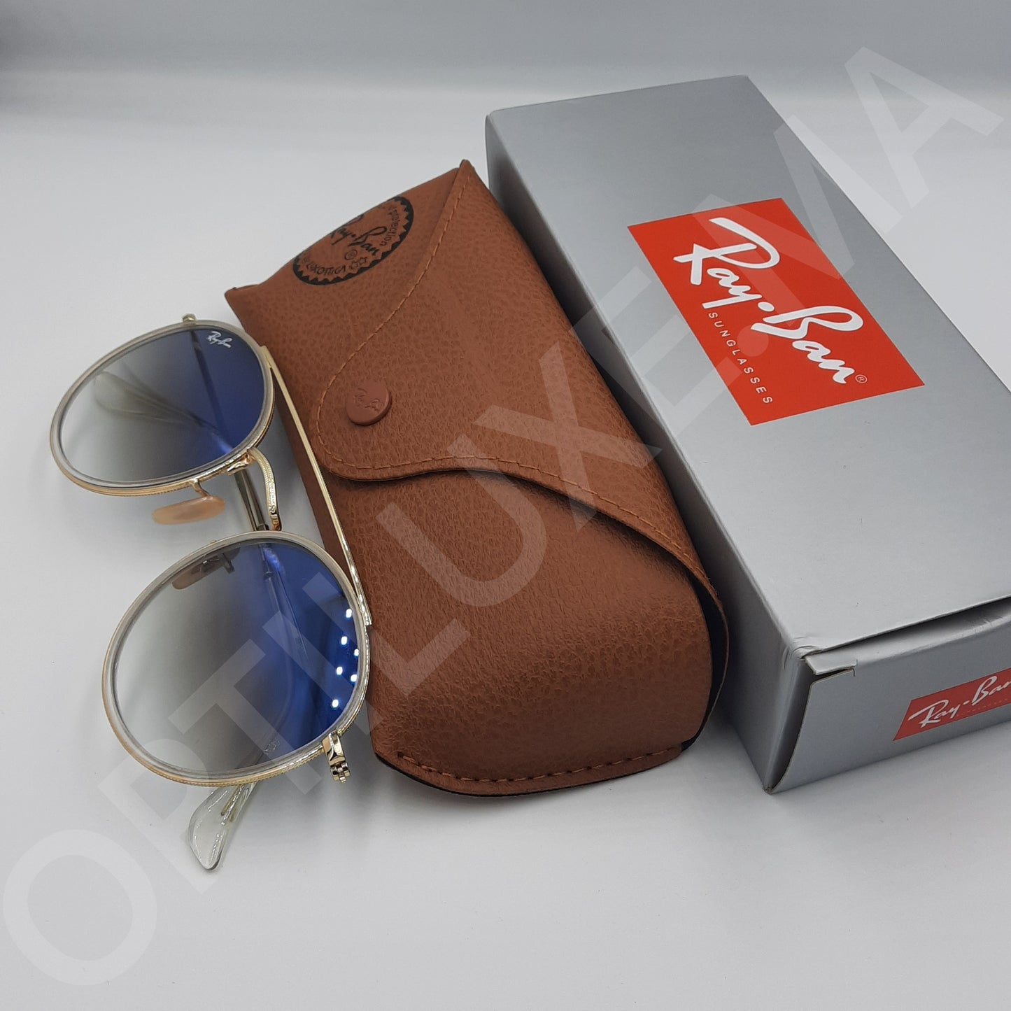 RAYBAN RB-3647 Gold/Bleu ciel dégradé maroc