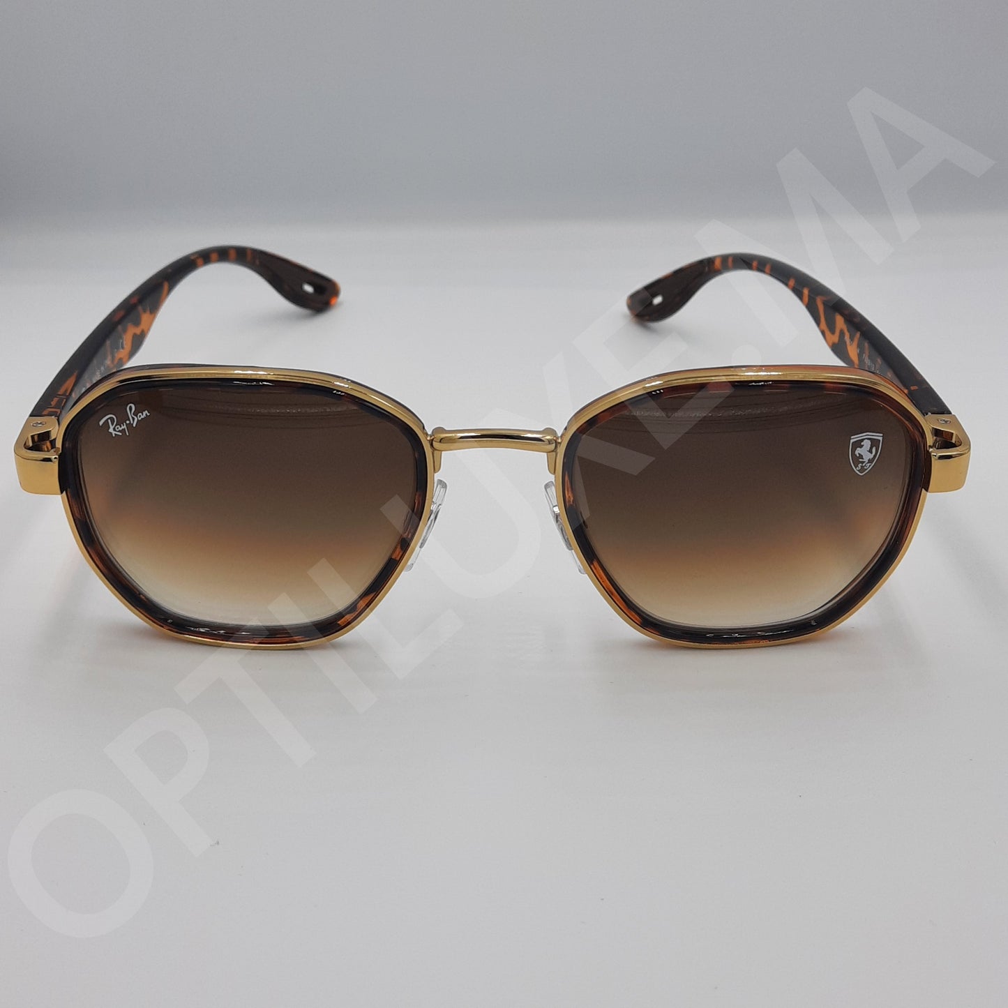 Solaires: RAYBAN FERRARI RB-3674 Doré/tigré/marron dégradé