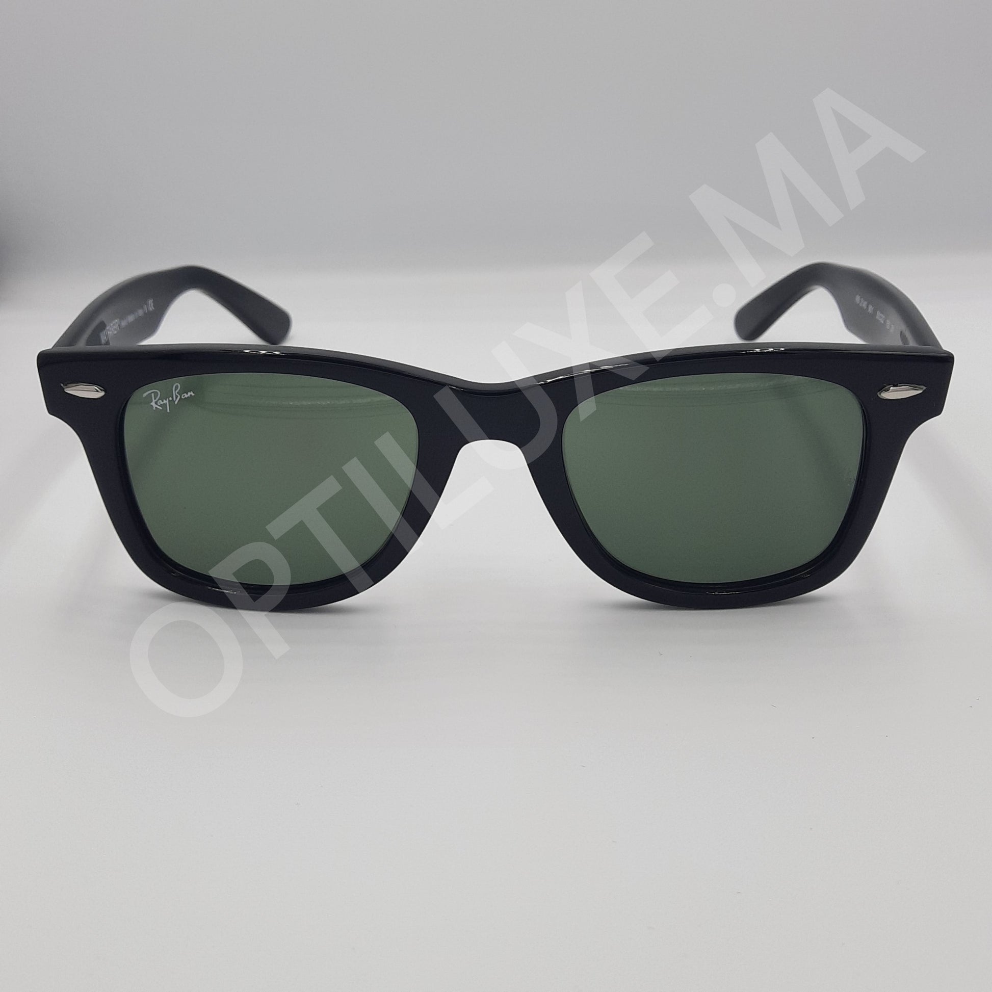 front view Wayfarer Classic RB2140 noir/vert maroc