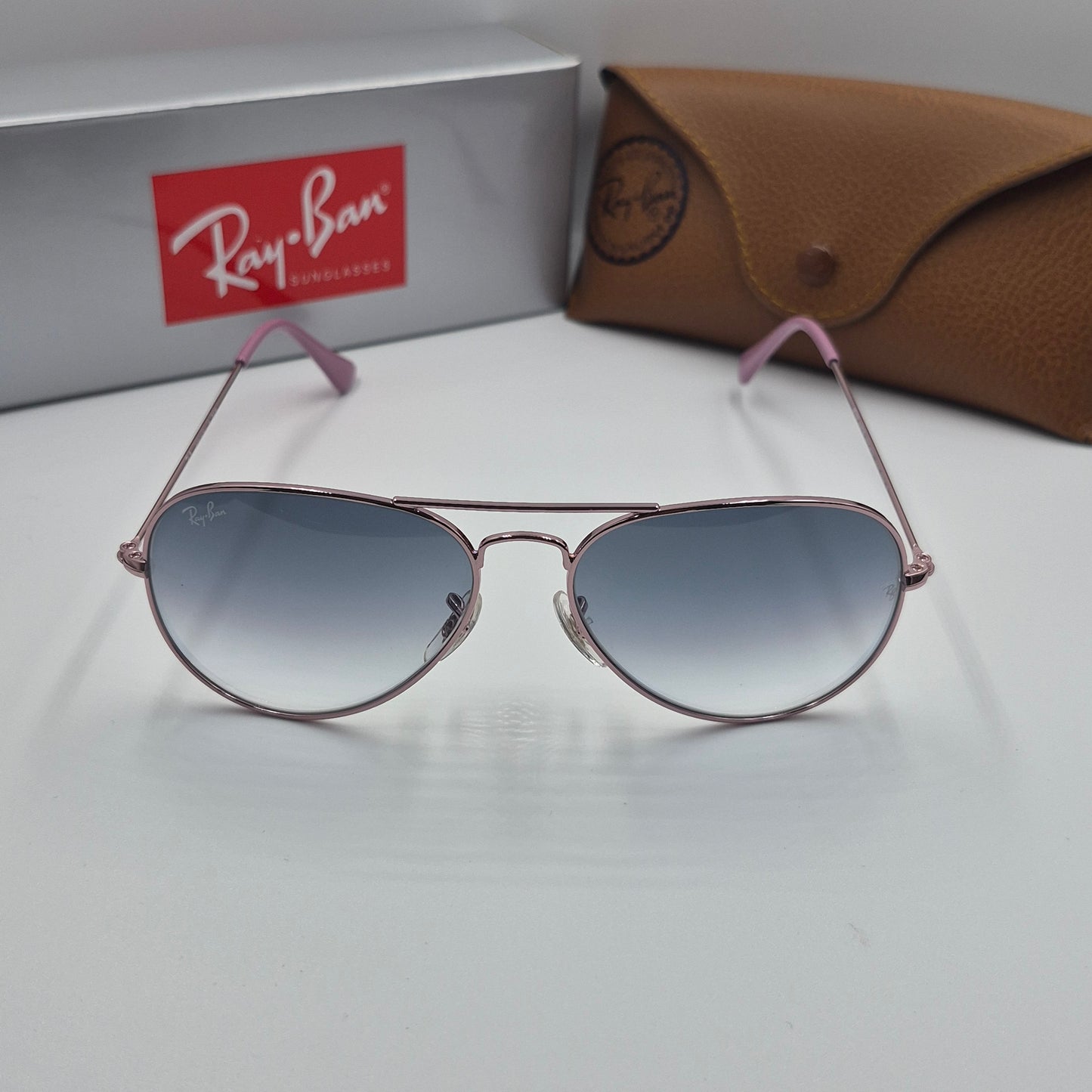 Solaires:  RAYBAN AVIATOR CLASSIC RB-3025 rose gold degradé