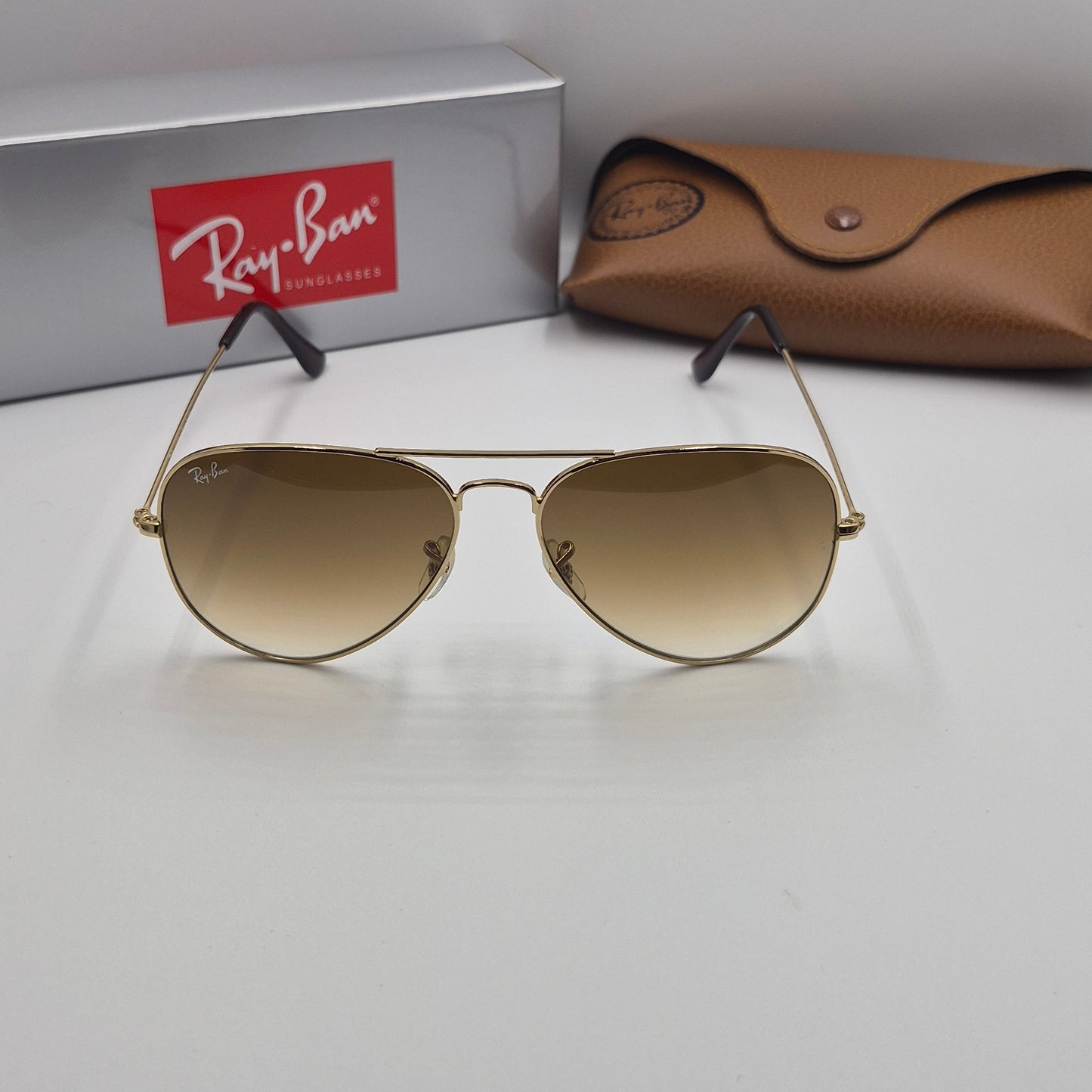 Solaires:  RAYBAN AVIATOR CLASSIC RB-3025 doré/marron Dégradé