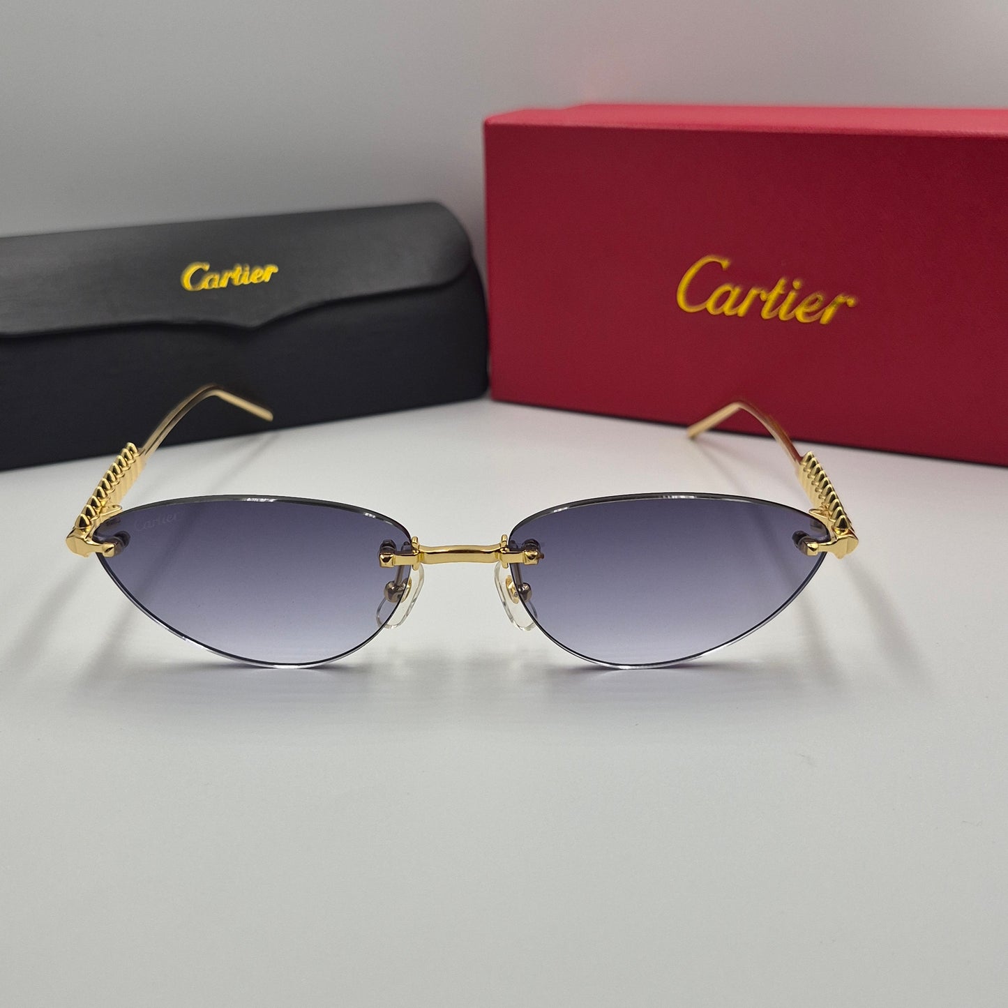 Solaires: CARTIER CLASH CT0543S doré noir deg