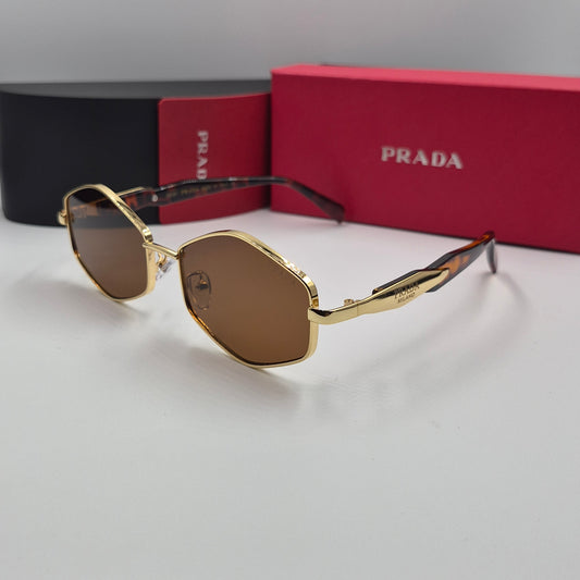 Solaires: PRADA  doré marron havane