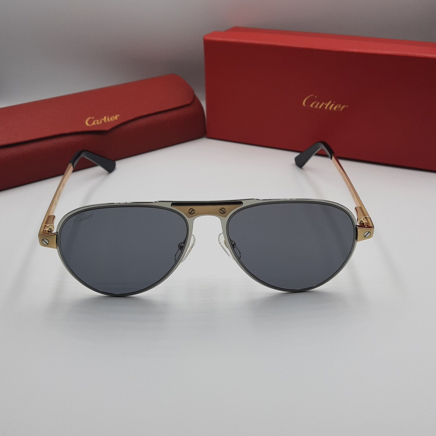 Solaires: CARTIER SANTOS CT0533S doré