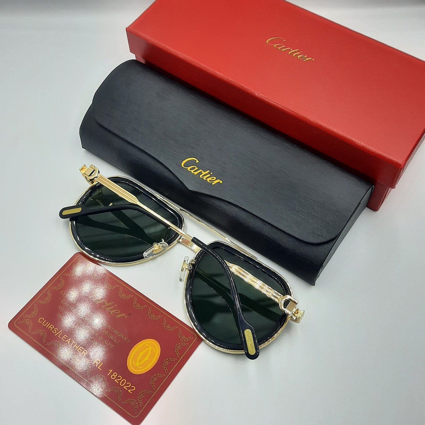 Solaires: CARTIER  CT0865S doré vert