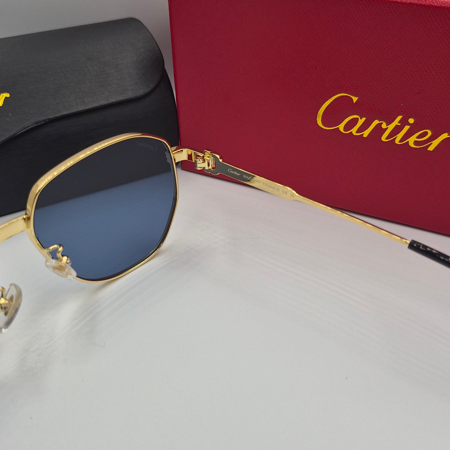 Solaires: CARTIER CT0484O doré bleu