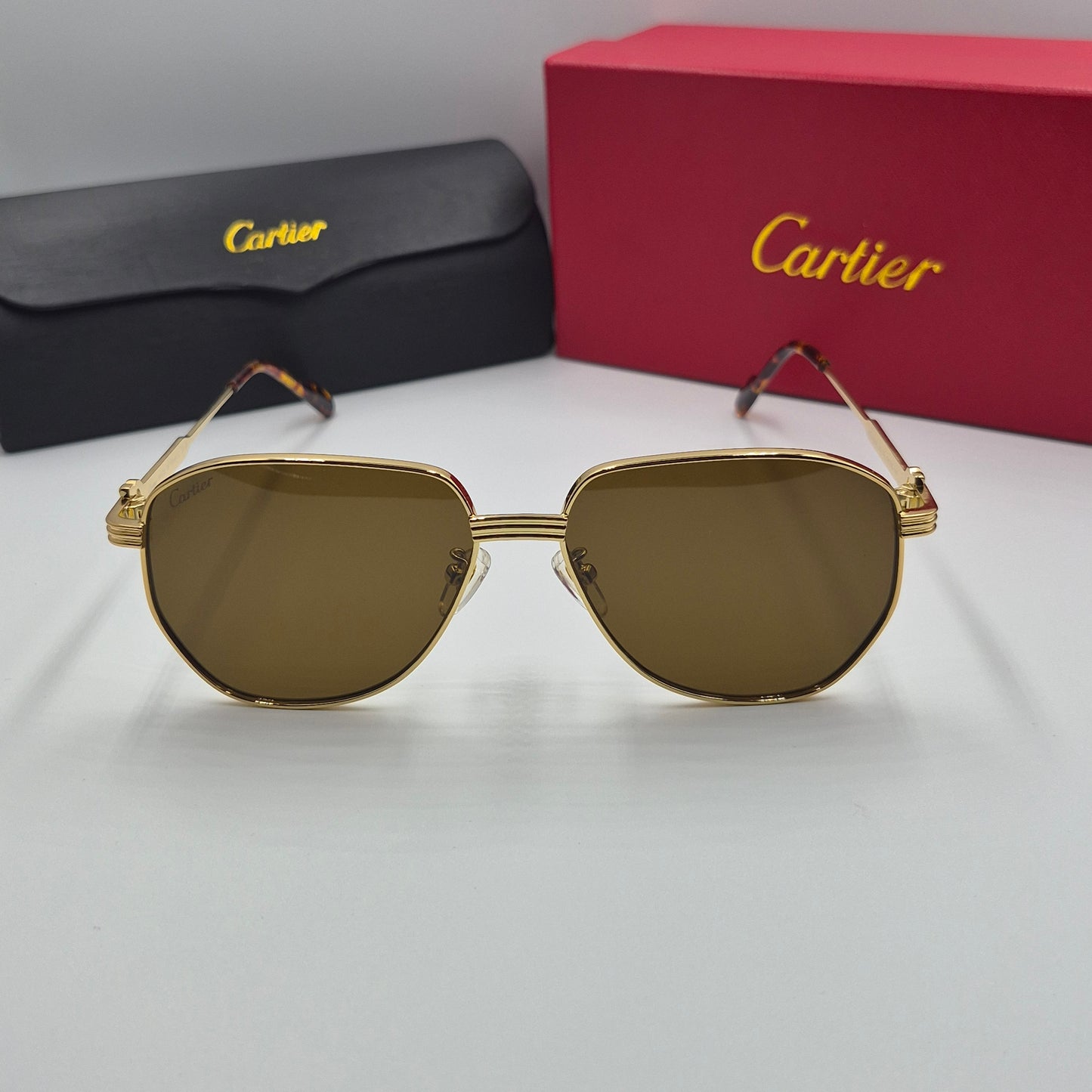 Solaires: CARTIER CT0484O doré marron