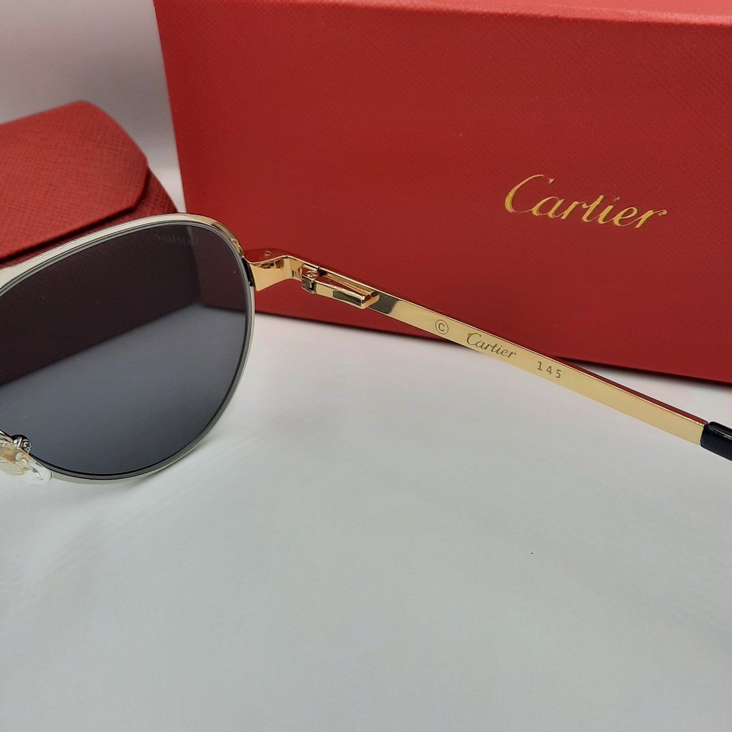 Solaires: CARTIER SANTOS CT0533S doré