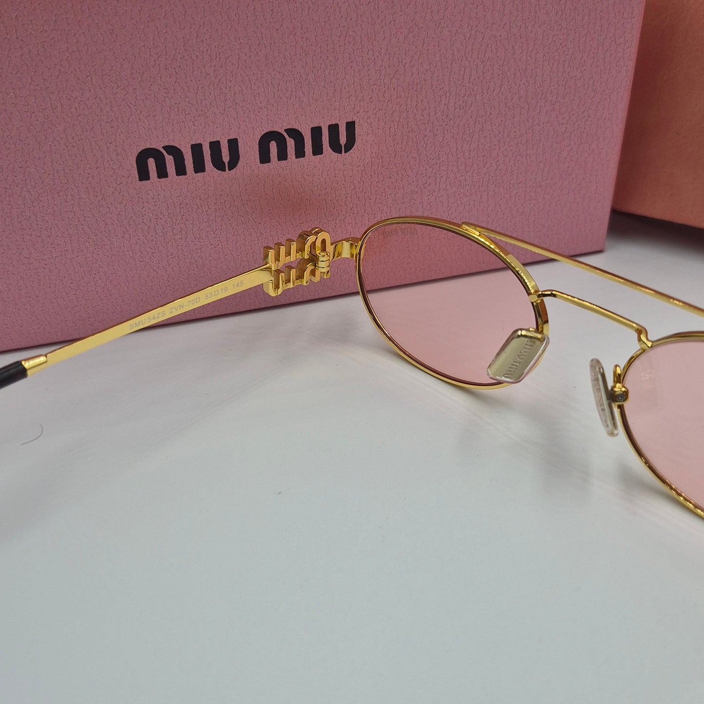 Solaires: MIUMIU SMU54ZS doré rose saumon