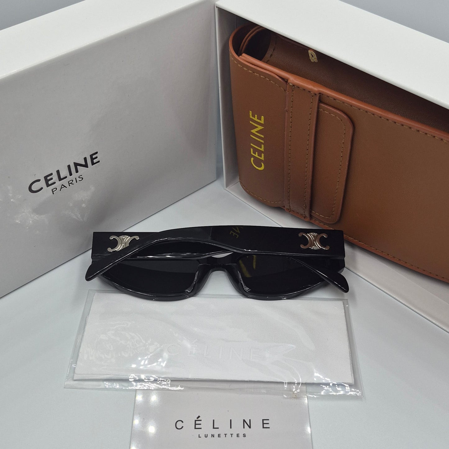 Solaires: CELINE Triomphe CL40269N argent noir