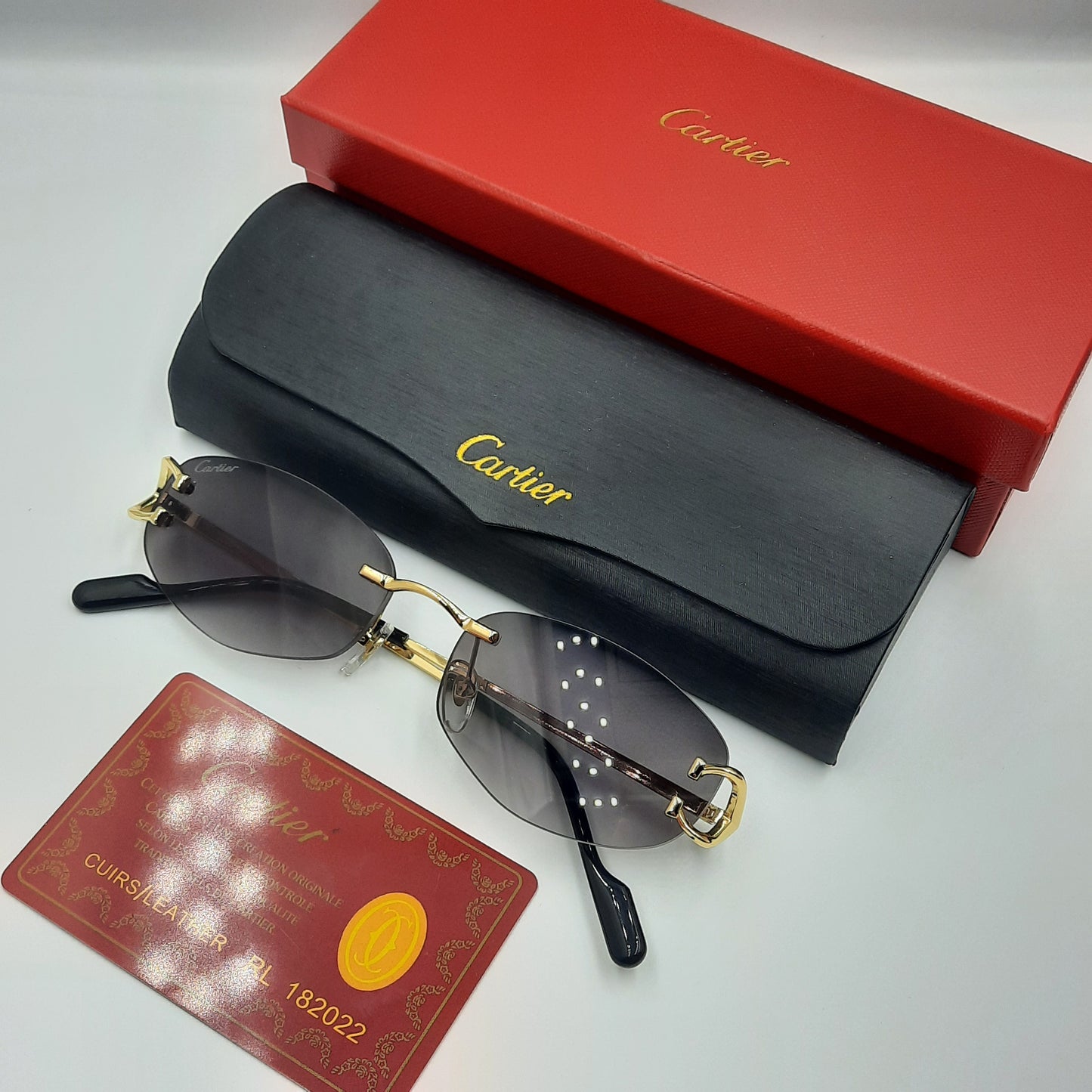 Solaires: CARTIER C decor CT0467S doré noir