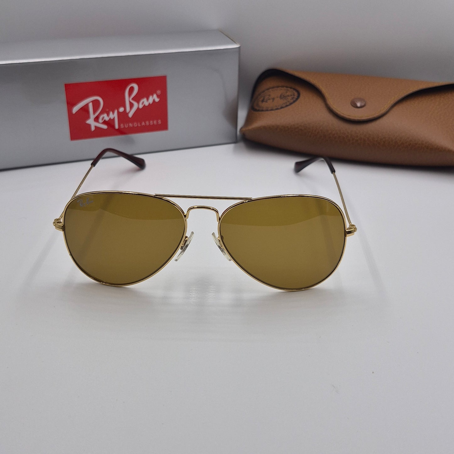 Solaires:  RAYBAN AVIATOR CLASSIC RB-3025 doré/marron