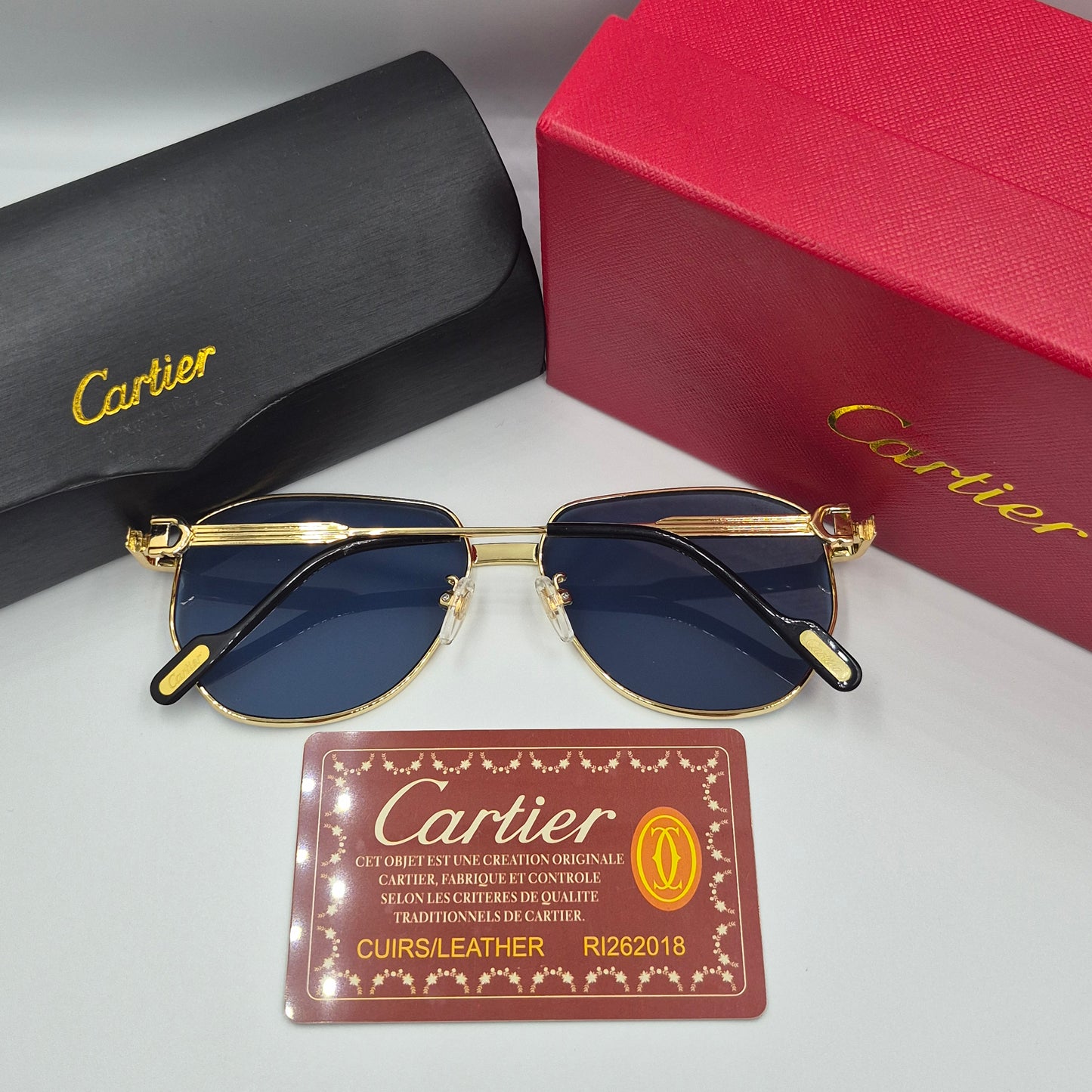 Solaires: CARTIER CT0484O doré bleu