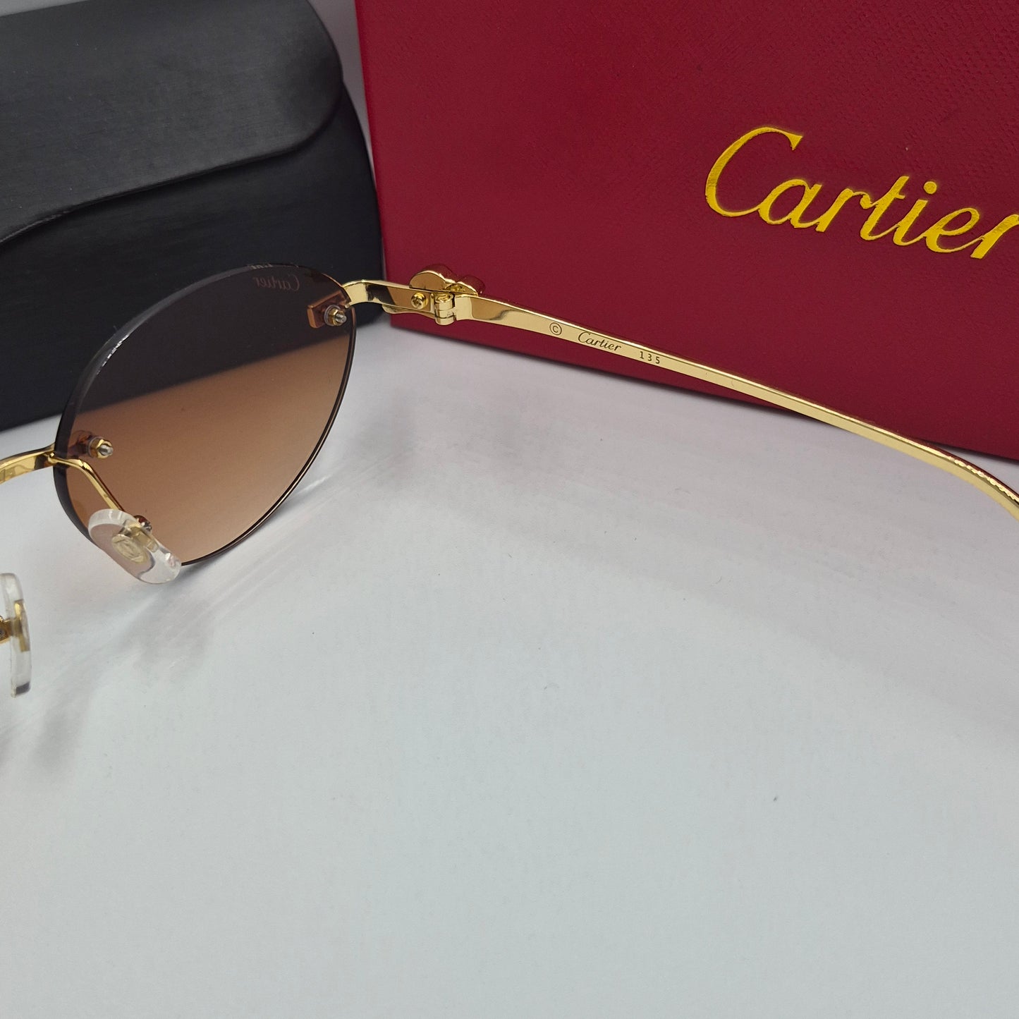 Solaires: CARTIER PANTHERE CT0504S doré marron