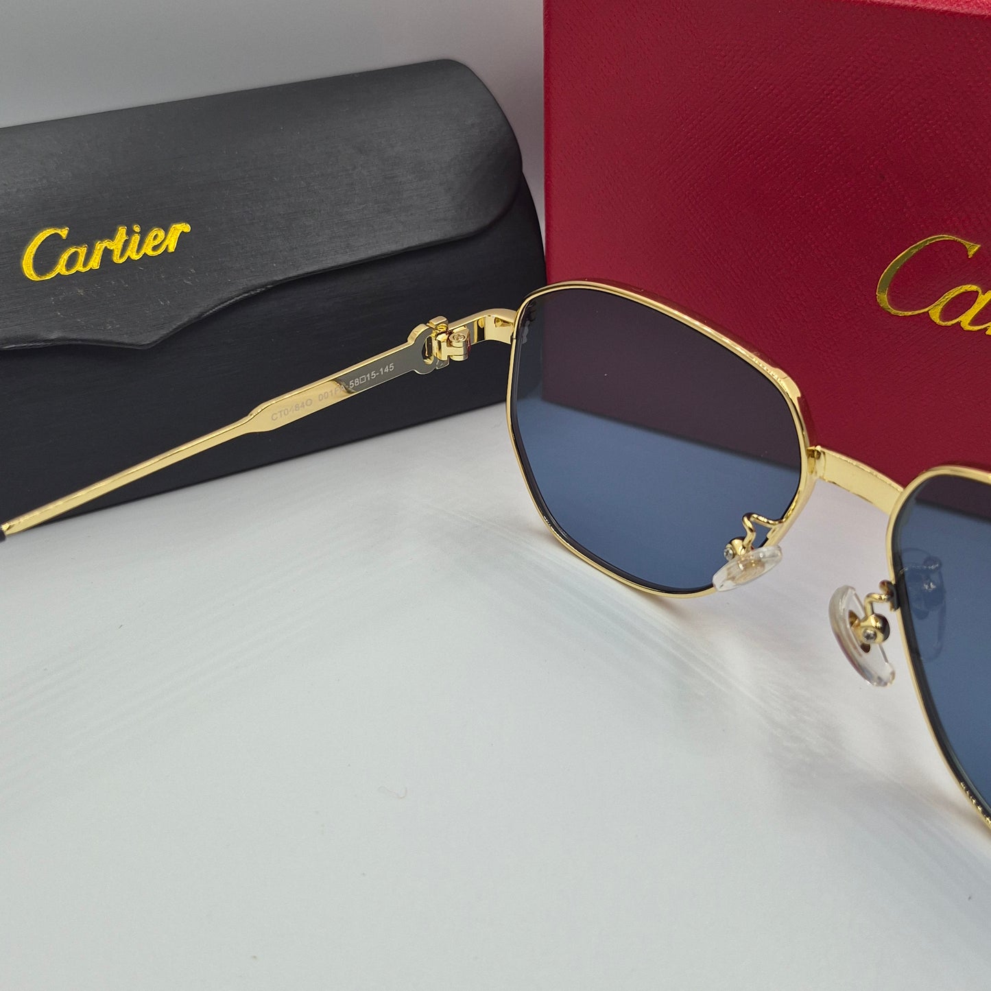 Solaires: CARTIER CT0484O doré bleu