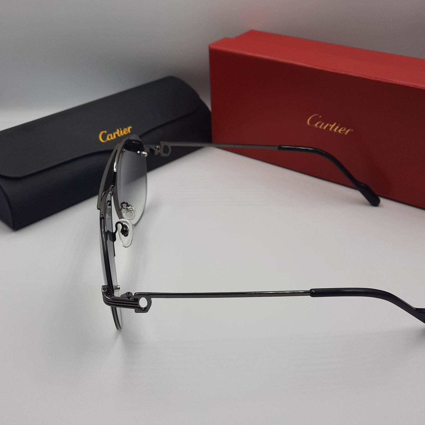 Solaires: CARTIER semi percé CT0427S noir