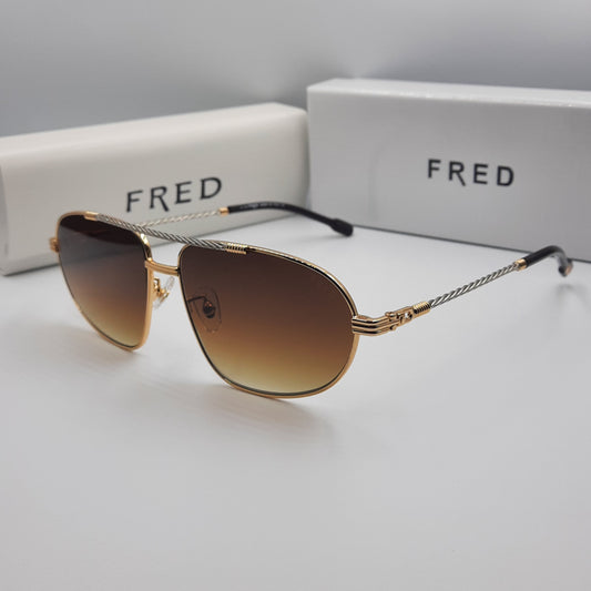 Solaires: FRED FG40037U doré marron argent