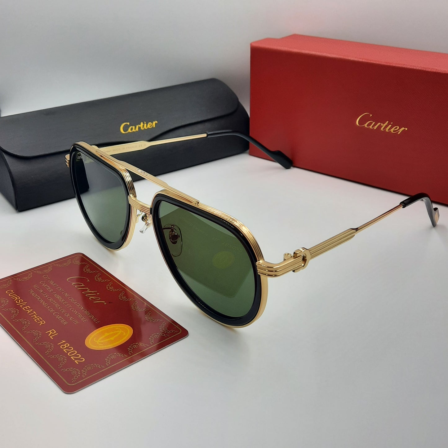 Solaires: CARTIER  CT0865S doré vert